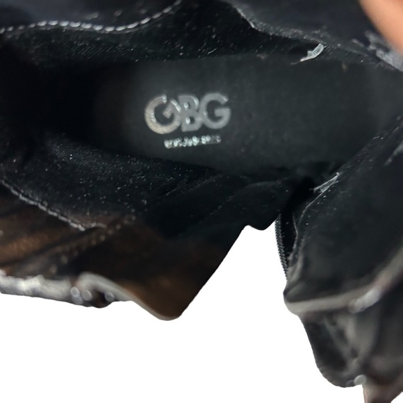 GBG Los Angeles Sammie Black Lace Up High Heeled Platform Boot Sz.8 - Picture 10 of 12